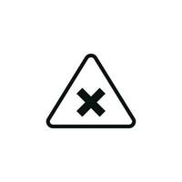 Irritant hazard caution warning symbol design vector