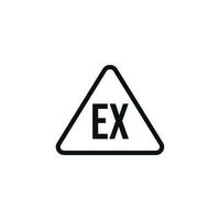 Explosive atmosphere caution warning symbol design vector