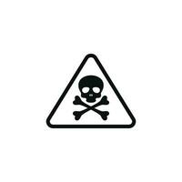 Toxic hazard caution warning symbol design vector