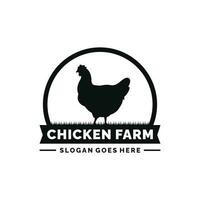 pollo granja logo diseño vector. ganado logo vector