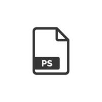 PS file icon isolated on white background vector