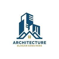 Real estate, architecture, construction logo design vector illustration