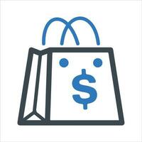 Shopping promotion icon. Vector and glyph