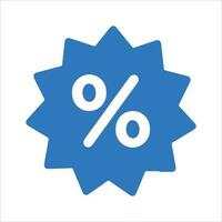 Discount badge icon. Vector and glyph