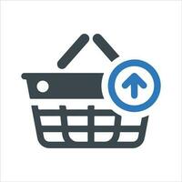 Shopping basket Icon. Vector and glyph