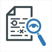 Keyword research icon. Vector and glyph