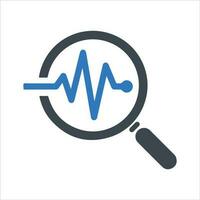 Seo monitoring icon. Vector and glyph