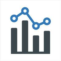 Market analysis icon. Vector and glyph