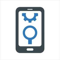 Mobile optimization icon. Vector and glyph