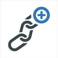 Hyperlink icon. Vector and glyph