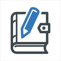 Notebook icon. Vector and glyph