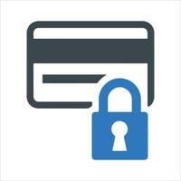 Secure banking icon. Vector and glyph