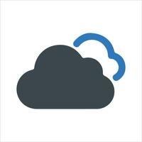 Cloudy Icon. Vector and glyph