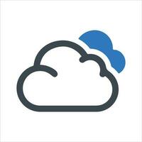 Cloud Weather Icon. Vector and glyph