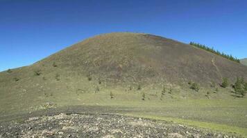 Volcanic Lava Dome Hill Formed by Solidifying Lava Rocks video