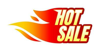 Hot sale fire vector icon label isolated on white background. Vector illustration