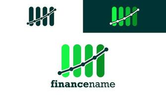 Simple illustration logo design for financial company. financial company logo design in green color. vector