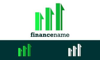 Simple illustration logo design for financial company. financial company logo design in green color. vector