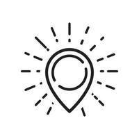 Location point vector icon design