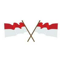 Ilustración de vector de bandera de Indonesia