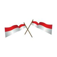 Ilustración de vector de bandera de Indonesia