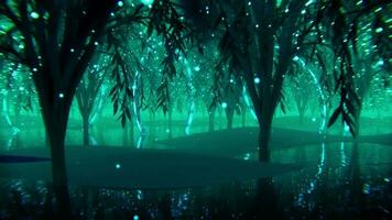 3d animation forest fantasy. Satisfying Loop. Visual VJ video