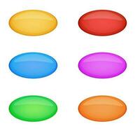 Colorful pills , vitamins isolated on white background vector