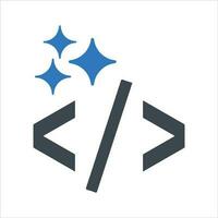 Programming icon. Vector and glyph