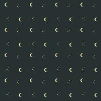 Seamless pattern with moon and stars vector