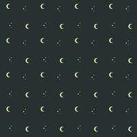 Seamless pattern with moon and stars vector