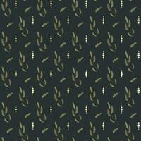 Beautiful seamless pattern with leaves on a dark background vector