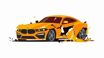 Symbol of Resilience Exploring the Broken Car Banner Image vector