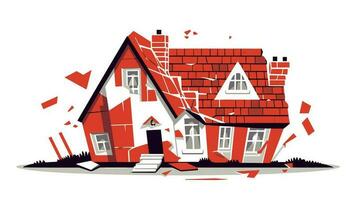 Symbolic Resilience Exploring the Broken House Banner Image vector