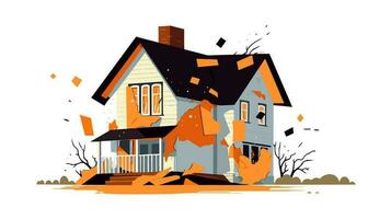 Symbolic Resilience Exploring the Broken House Banner Image vector