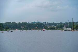 Da Lat, Viet Nam - 3 June 2023 Beautiful morning by Xuan Huong Lake, Da Lat city center, Lam Dong province, Vietnam photo