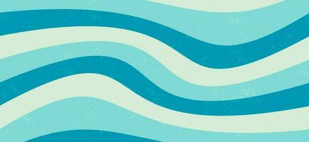 Blue and Cream textured wave background. Retro wave background. Tropical blue and cream. Vector Illustration. EPS 10