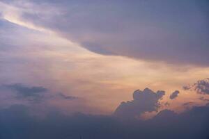 Sky and clouds are beautiful patterns in the summer evenings. photo