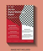 new modern and creative digital marketing flayer design template vector