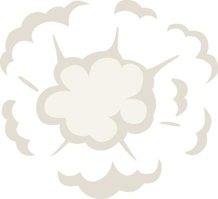 Cartoon explosion, steam clouds, puff, mist, fog, watery vapour. Special effect.