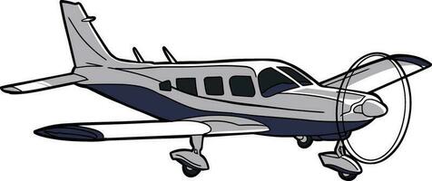 propeller plane flying in the sky vector