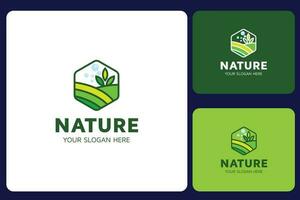 plantilla de diseño de logotipo de naturaleza vector