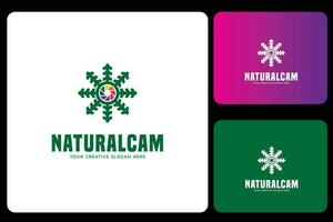 Natural Camera Logo Design Template vector