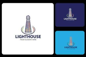 Lighthouse Colorful Logo Design Template vector