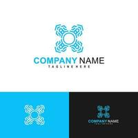 Modern and unique geometric logo design vector