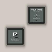 Rounded Square Business Card Vector Template