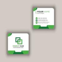 Rounded Square Business Card Vector Template