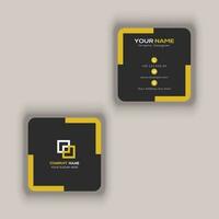 Rounded Square Business Card Vector Template