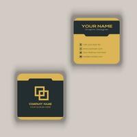 Clean Style Modern Corporate Rounded Square Business Card Vector Template