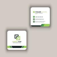 Rounded Square Business Card Vector Template