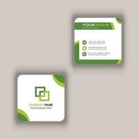 Clean Style Modern Corporate Rounded Square Business Card Vector Template